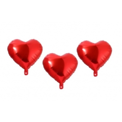 Balony foliowe czerwone serce walentynki dekoracja 3szt
